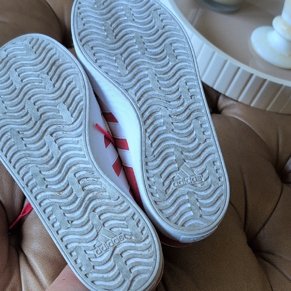 adidas Red and White VL Court 3.0 Sneakers - Picture 7 of 7